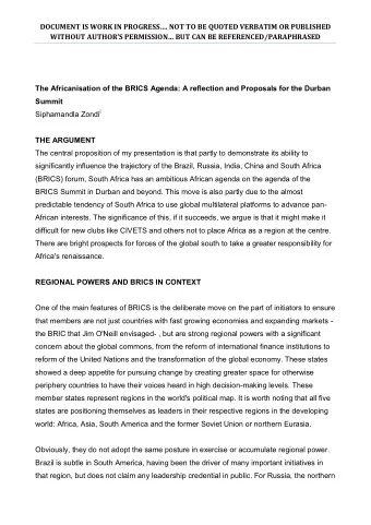 DOCUMENT IS WORK IN PROGRESS. NOT TO BE QUOTED VERBATIM OR PUBLISHED  WITHOUT AUTHORS