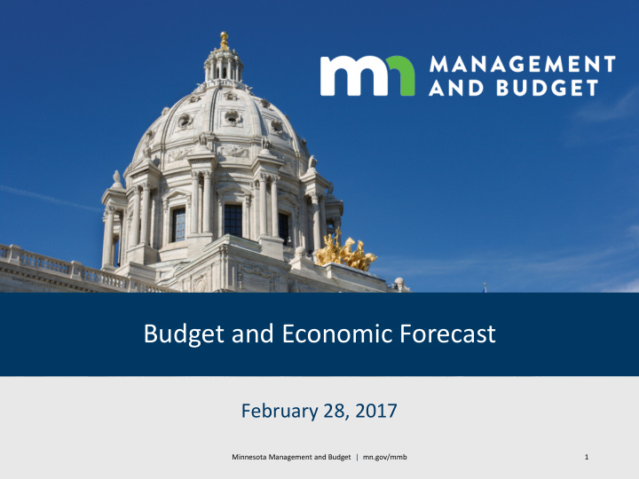 budget and economic forecast