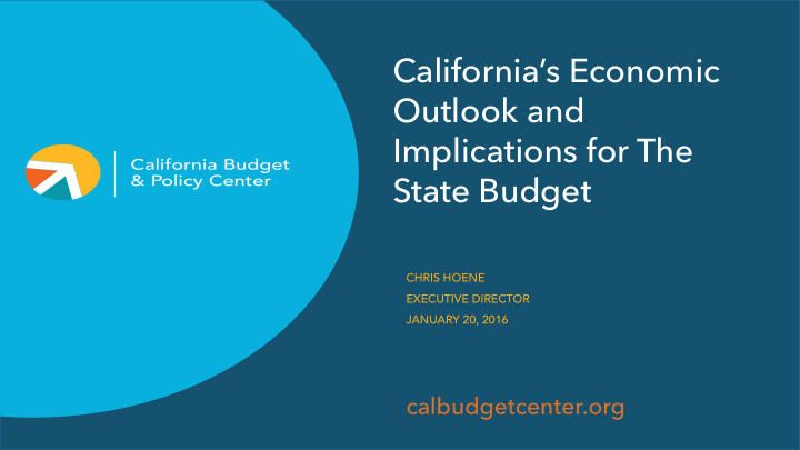 california s economic outlook and implications for the