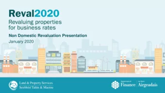 Non Domestic Revaluation Presentation  January 2020  Why Revalue Anyway?  The Basics  A tax