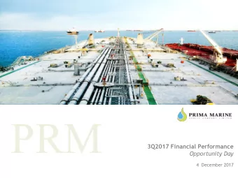 PRM  3Q2017 Financial Performance  Opportunity Day  4  December 2017  Disclaimer  The information