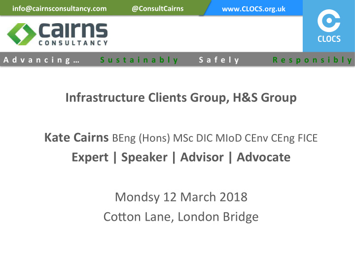 info cairnsconsultancy com consultcairns clocs org uk a d