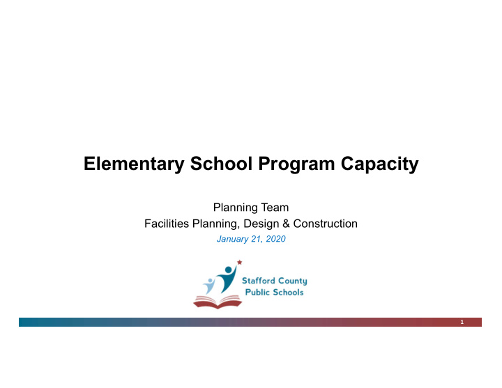 elementary school program capacity