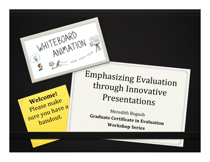 emphasizing evaluation through innovative