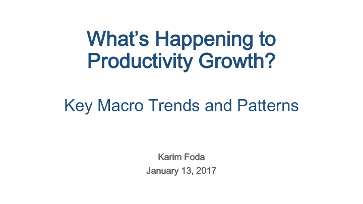 pr productivity oductivity gr growth owth