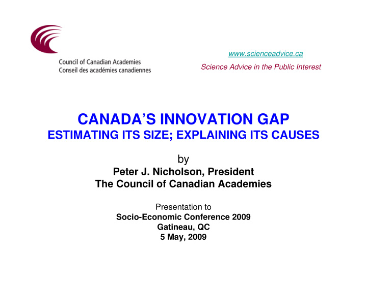 canada s innovation gap