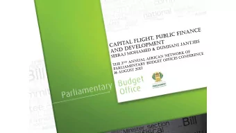 Why is capital fl  flight a concern:  Development and fi  fiscal im  implications  States