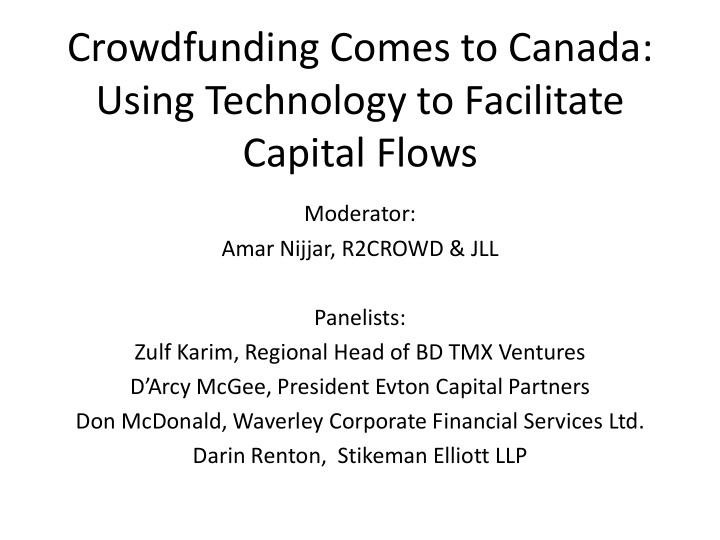crowdfunding comes to canada