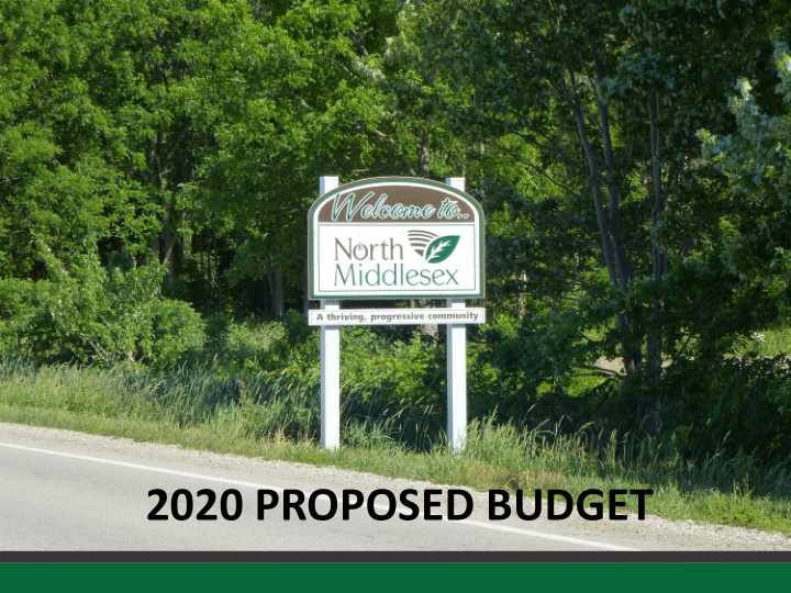 2020 proposed budget agenda