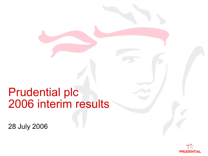 prudential plc 2006 interim results
