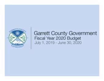 Garrett County Government  The Need For More Revenue - Looking Back  FY 2014  FY 2015  FY 2016  FY