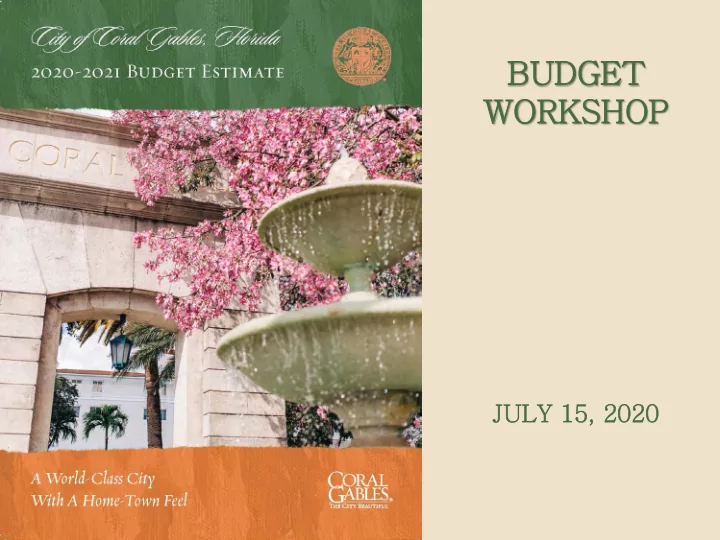 budg udget workshop hop