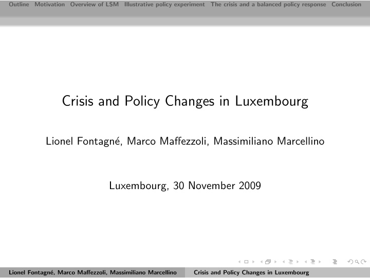 crisis and policy changes in luxembourg