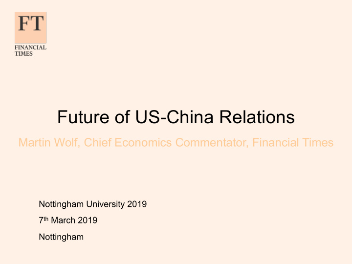 future of us china relations