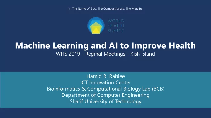 machine learning and ai to improve health