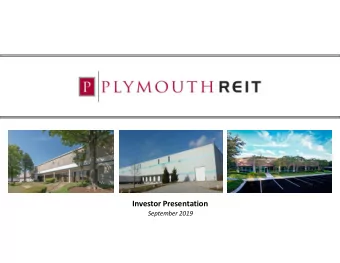 Investor Presentation  September 2019 Disclaimer  Except as otherwise indicated, this presentation