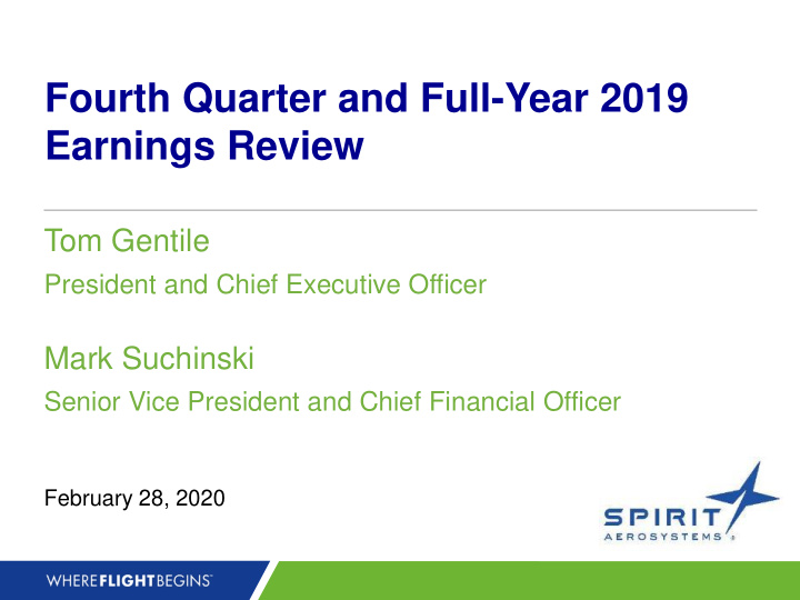 fourth quarter and full year 2019