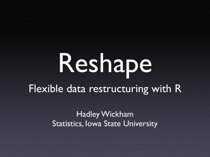 reshape