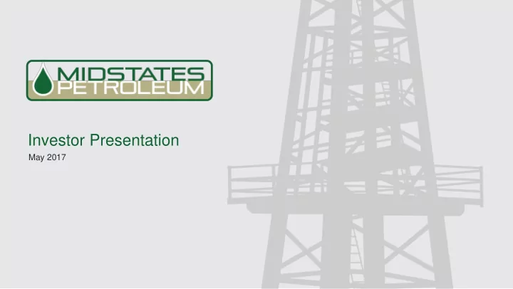 investor presentation