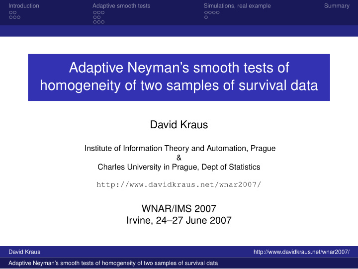 adaptive neyman s smooth tests of homogeneity of two
