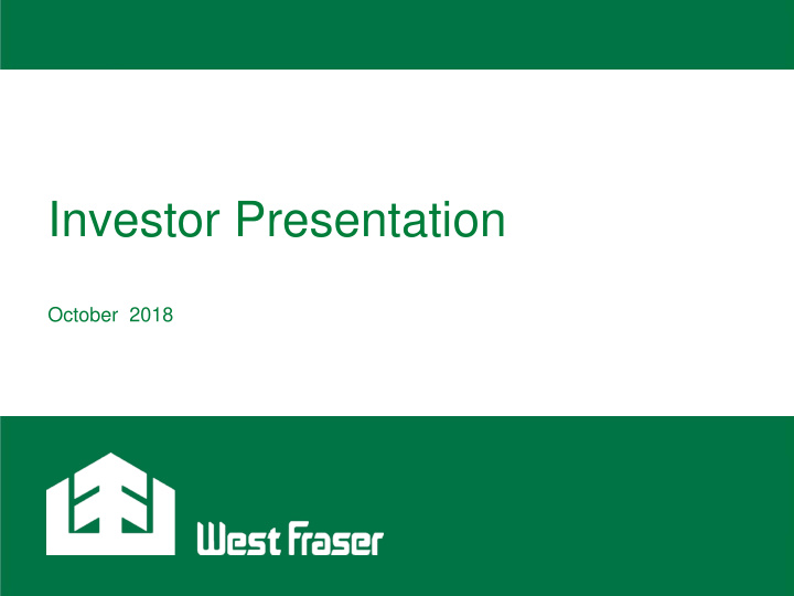 investor presentation