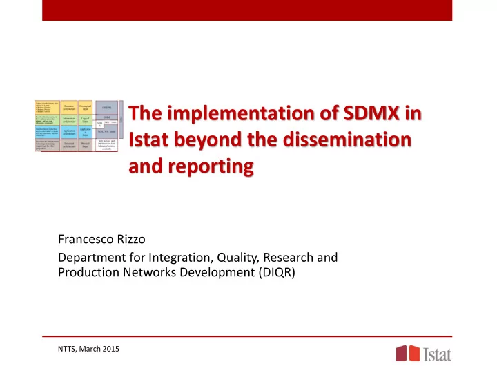 istat beyond the dissemination