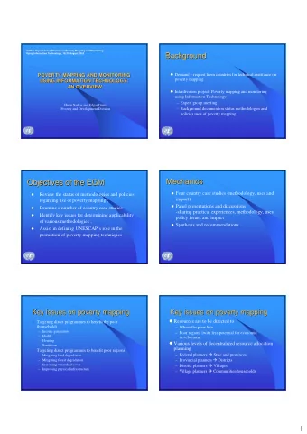 Background  Using Information Technology, 18-20 August 2003  Background  Demand  request from