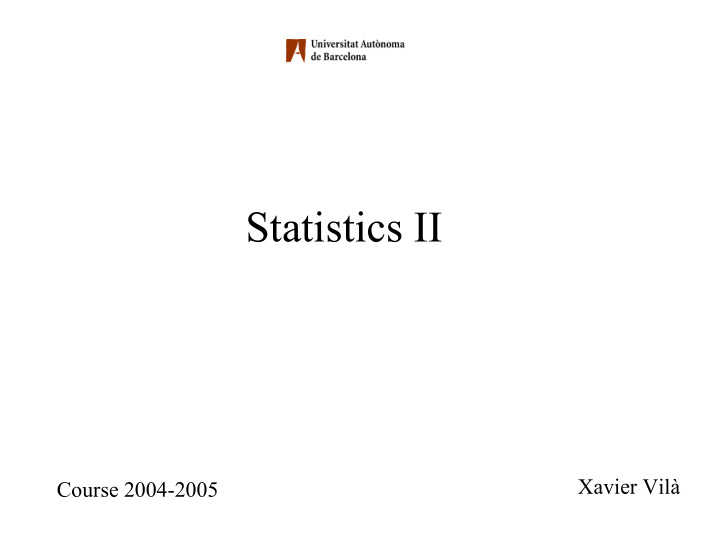 statistics ii