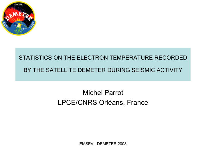 michel parrot lpce cnrs orl ans france