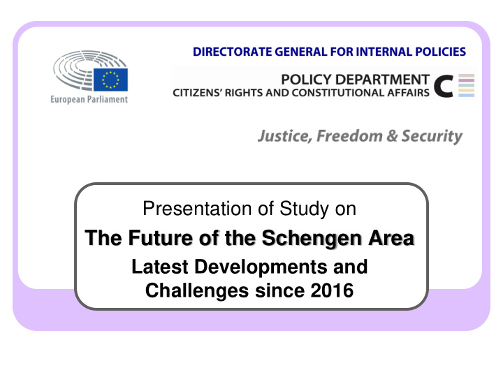 the future of the schengen area