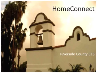 HomeConnect  Riverside County CES  CES  Coordinated Entry System Access to available housing in the