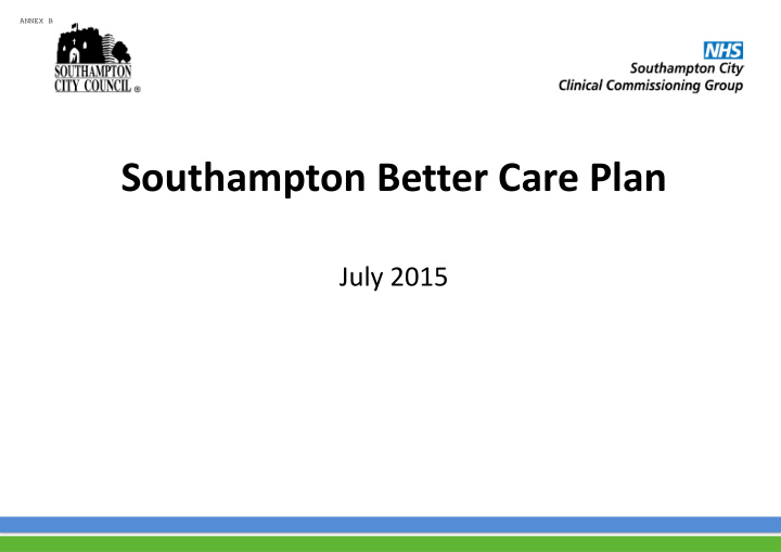 southampton better care plan