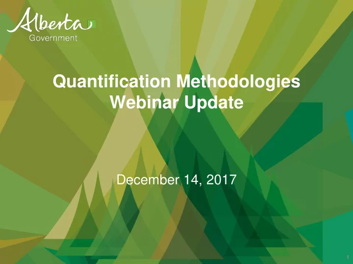 webinar update