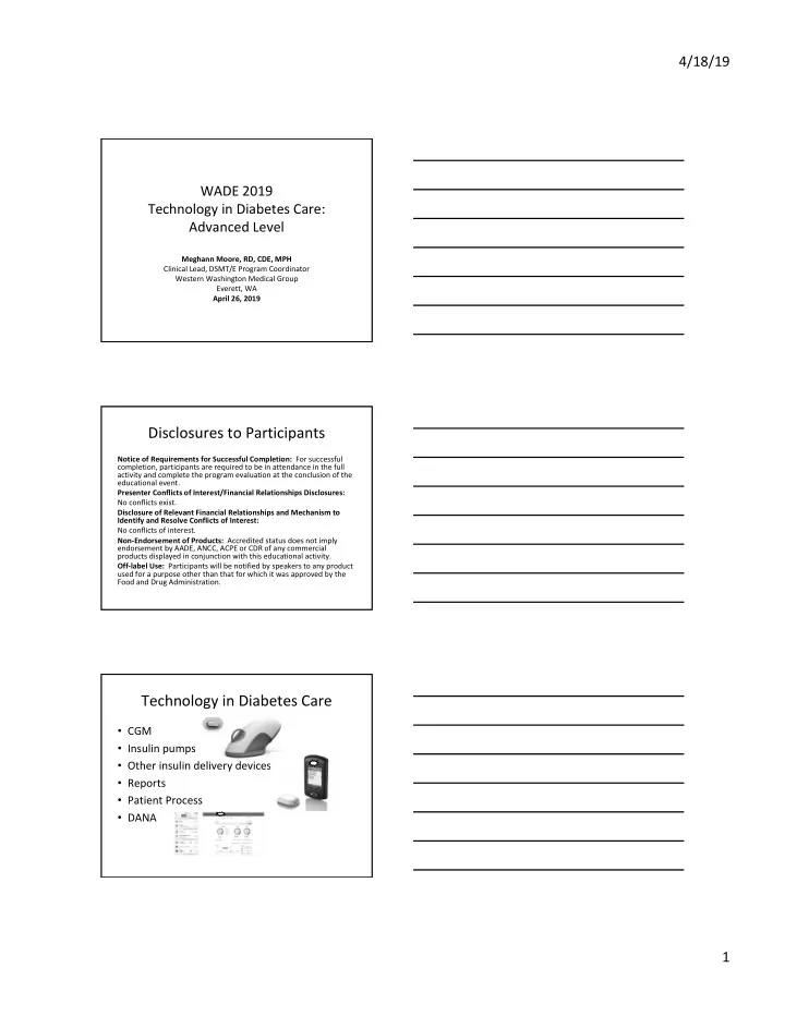 disclosures to participants