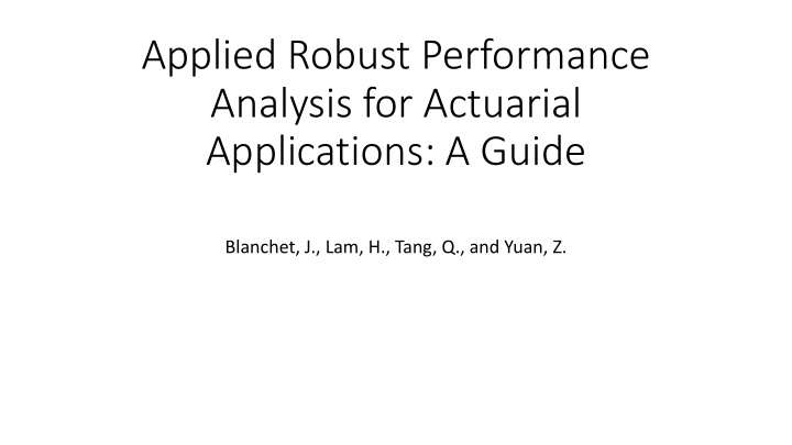 analysis for actuarial