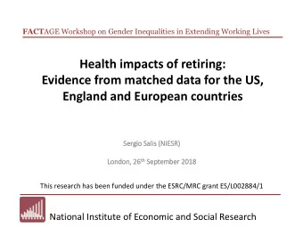 Evidence from matched data for the US, England and European countries  Ser  Sergio  o Sali  Salis