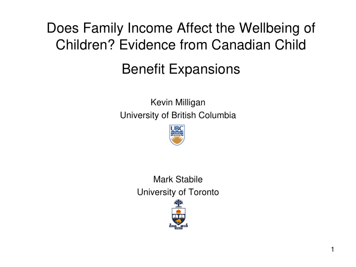 does family income affect the wellbeing of children