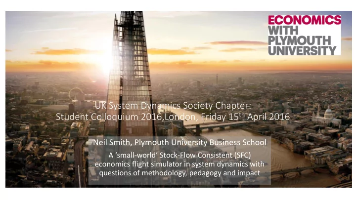 uk system dynamics society chapter student colloquium