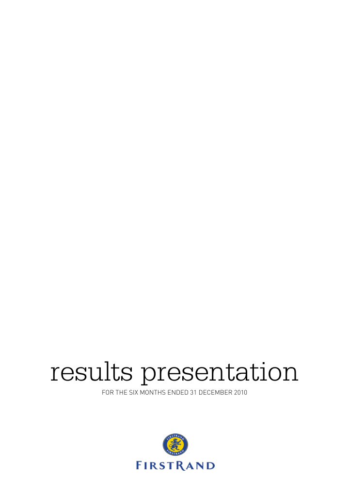 results presentation