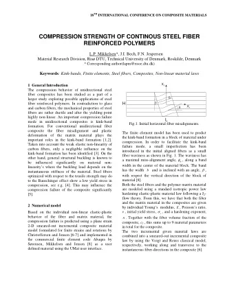 COMPRESSION STRENGTH OF CONTINOUS STEEL FIBER  REINFORCED POLYMERS  L.P. Mikkelsen*, J.I. Bech,
