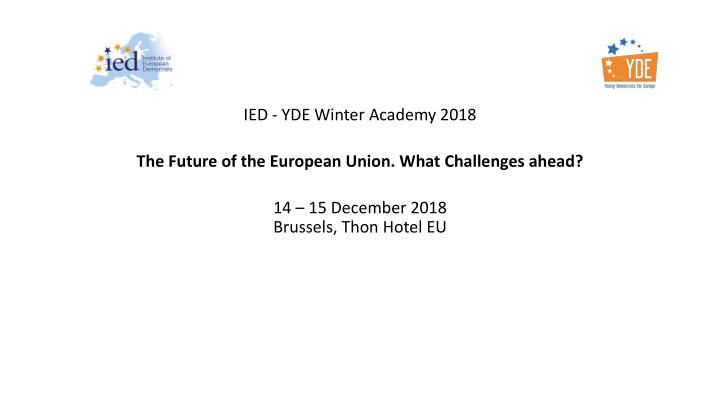 ied yde winter academy 2018