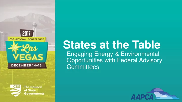 states at the table