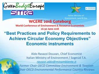 WCERE 2018 Goteborg  World Conference of Environment &amp; Resource Economists  26-30 June 2018
