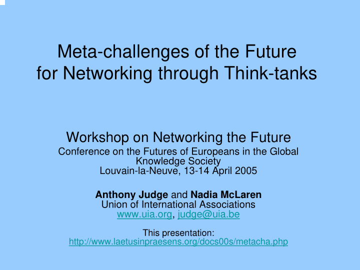 meta challenges of the future for networking through