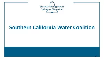 Southern California Water Coalition  1  Af  Affordability  Municipal utilities have a competing
