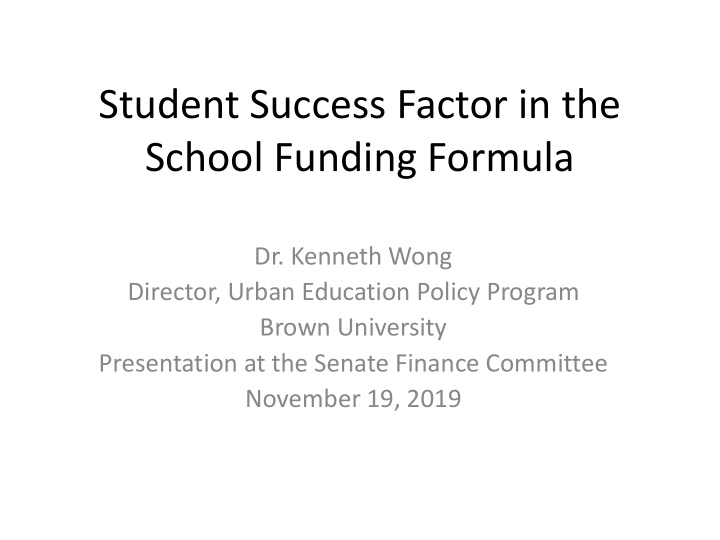 student success factor in the