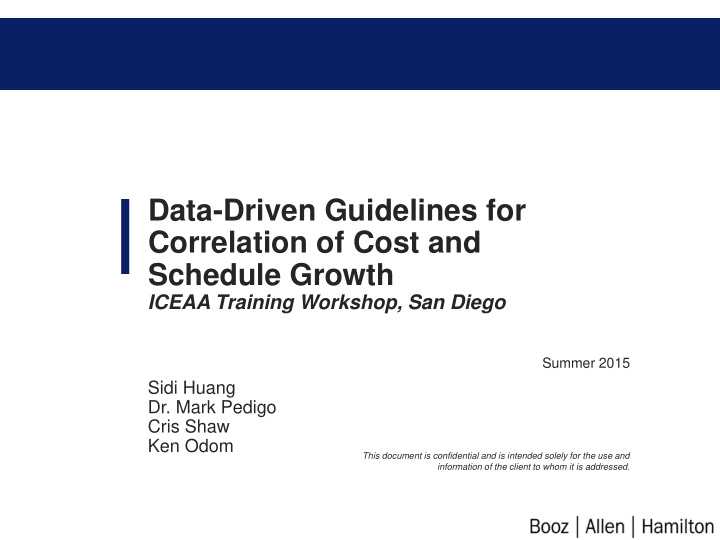 correlation of cost and