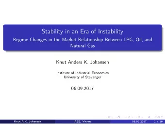 Stability in an Era of Instability  Regime Changes in the Market Relationship Between LPG, Oil, and