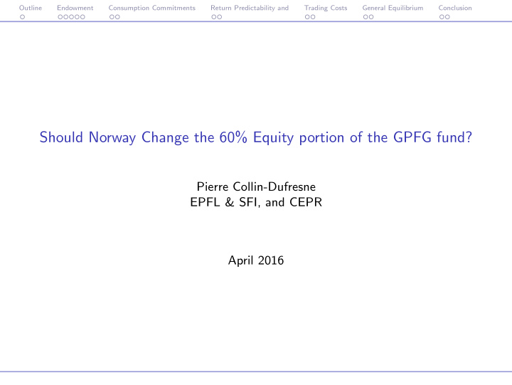 should norway change the 60 equity portion of the gpfg