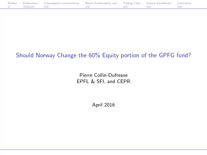 should norway change the 60 equity portion of the gpfg
